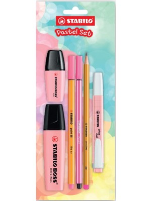 Kitabevimden Stabilo Fosforlu Kalem Tek Renk Pastel Set 6 Lı Pembe 70/129-6