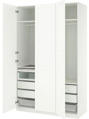 IKEA Beyaz Ferah Kapaklı Gardırop
