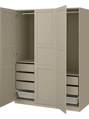 IKEA Gri Ferah Kapaklı Gardırop 150X60X201 cm