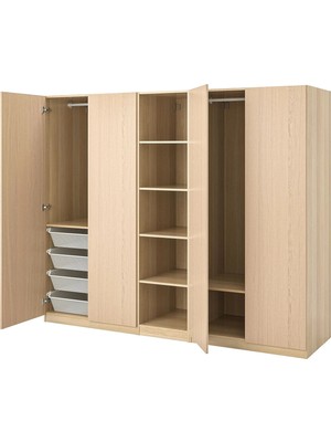 IKEA Meşe Geniş Kapaklı Gardırop 250X60X201 cm