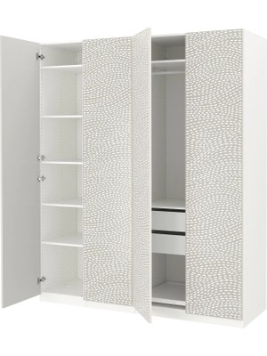IKEA Beyaz Modern Kapaklı Gardırop