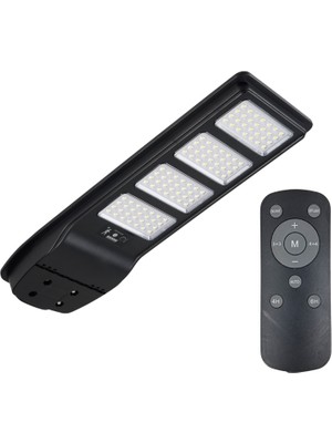 Solar Light 400W Güneş Enerjili LED Sokak Lambası – Kumandalı, Sensörlü, Şarj Göstergeli, IP65 Su Geçirmez