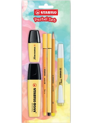Kitabevimden Stabilo Fosforlu Kalem Tek Renk Pastel Set 6 Lı Sarı 70/144-6