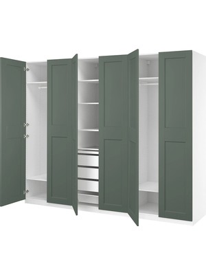 IKEA Çok Renkli Geniş Kapaklı Gardırop 300X60X236 cm