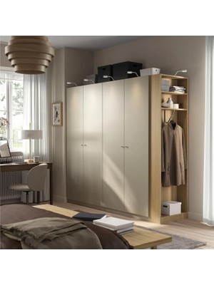 IKEA Çok Renkli Fonksiyonel Kapaklı Gardırop 220X60X201 cm