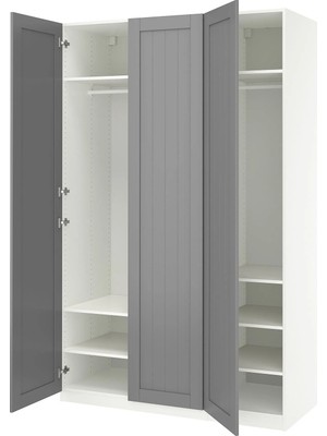 IKEA Beyaz Şık Kapaklı Gardırop 150X60X236 cm