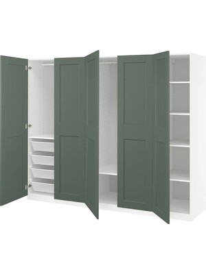 IKEA Çok Renkli Geniş Kapaklı Gardırop 250X60X201 cm