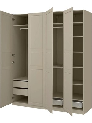 IKEA Gri Modern Kapaklı Gardırop 200X60X236 cm