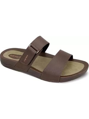 Ceyo 9877-1I Kahve Ortopedik Erkek Terlik