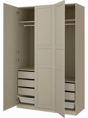 IKEA Gri Geniş Kapaklı Gardırop 150X60X236 cm