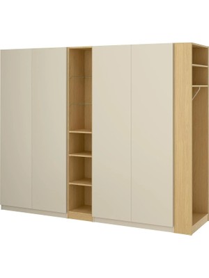 IKEA Çok Renkli Geniş Kapaklı Gardırop 255X60X201 cm