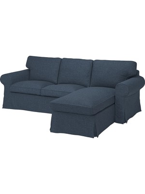 IKEA Mavi Rahat Kanepe - Uzanma Koltuklu 3'lü Kanepe