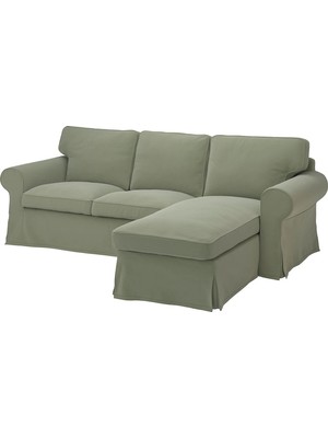 IKEA Gri Konforlu Kanepe - Uzanma Koltuklu 3'lü Kanepe
