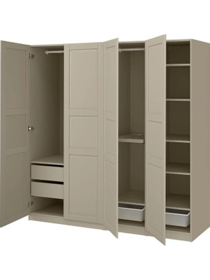 IKEA Gri Fonksiyonel Kapaklı Gardırop 200X60X201 cm