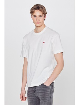 Wrangler Erkek T-Shirt W7NM203877102 Off White