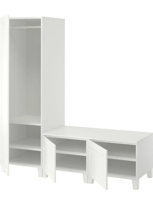 IKEA Beyaz Modern Kapaklı Gardırop 180X57X191 cm