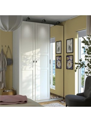 IKEA Beyaz Geniş Kapaklı Gardırop 150X60X236 cm