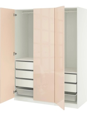 IKEA Beyaz Modern Kapaklı Gardırop 150X60X201 cm
