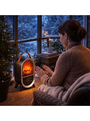 Cata CT-6055 Uludağ Taşınabilir Şömine Isıtıcı