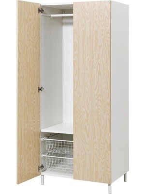 IKEA Beyaz Modern Kapaklı Gardırop 80X57X191 cm