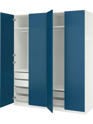 IKEA Beyaz Ferah Kapaklı Gardırop 200X60X236 cm