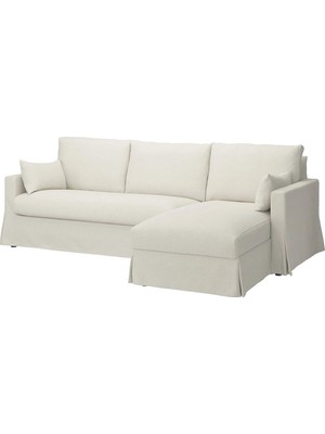 IKEA Beyaz Rahat Kanepe - Uzanma Koltuklu 3'lü Kanepe