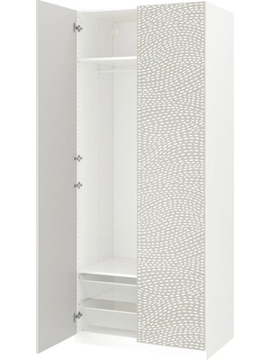 IKEA Beyaz Ferah Kapaklı Gardırop 100X60X236 cm