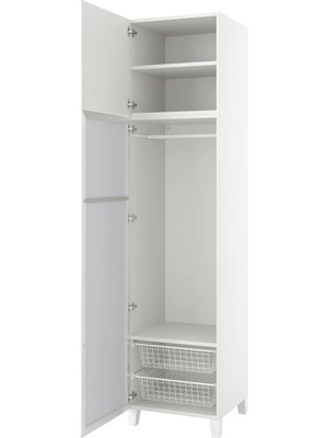 IKEA Beyaz Şık Kapaklı Gardırop 60X57X251 cm