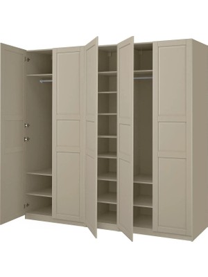 IKEA Gri Şık Kapaklı Gardırop 250X60X236 cm