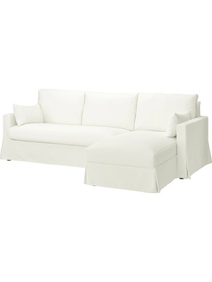 IKEA Beyaz Modern Kanepe - Uzanma Koltuklu 3'lü Kanepe