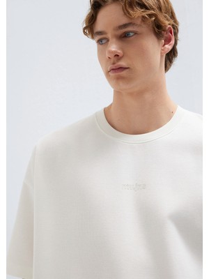 Mavi MVJNS Baskılı Ekru İnterlok Tişört 0613306-70057