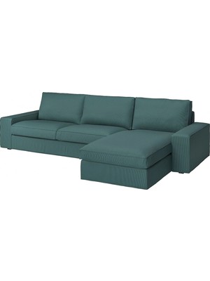 IKEA Gri Rahat Kanepe - Uzanma Koltuklu 4'lü Kanepe