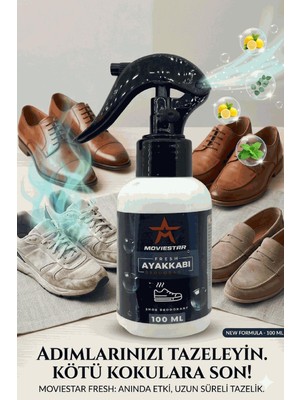 Qramed Moviestar Orthopedix Ayakkabı Deodorantı Koku Giderici Sprey 100 ml Trigerli