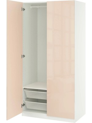 IKEA Beyaz Fonksiyonel Kapaklı Gardırop 100X60X201 cm
