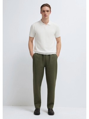 Mavi Yeşil Keten Pantolon 0010577-71581