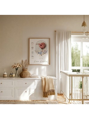 Gralanda Kişiye Özel Erkek Bebek Doğum Anı Panosu, Çerçeveli Hoş Geldin Bebek Tablosu, Ilk Fotoğrafım Hatırası