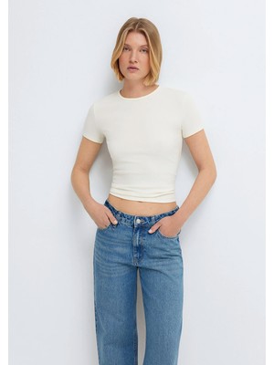 Mavi Ekru Basic Tişört 1613811-70048