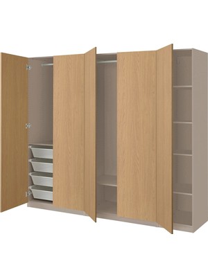 IKEA Çok Renkli Fonksiyonel Kapaklı Gardırop 250X60X201 cm