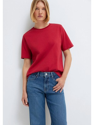 Mavi Kırmızı Basic Tişört 1600965-70391