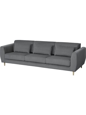 IKEA Gri Lüks Kanepe - 3'lü Kanepe