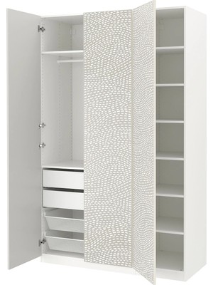 IKEA Beyaz Modern Kapaklı Gardırop 150X60X236 cm