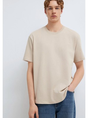Mavi Bej Basic Tişört 066249-70004