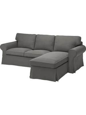 IKEA Gri Ferah Kanepe - Uzanma Koltuklu 3'lü Kanepe