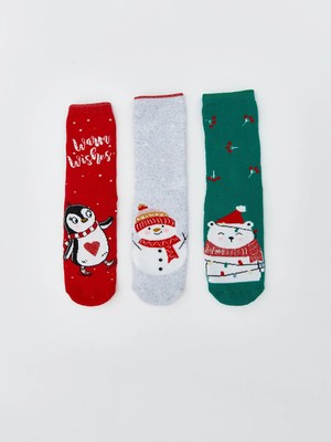 Lc Waikiki Yeni Sezon Kaydırmaz Tabanlı Kız Çocuk Soket Çorap 3'lü