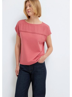 Mavi Dokulu Pembe Tişört 1613969-70397