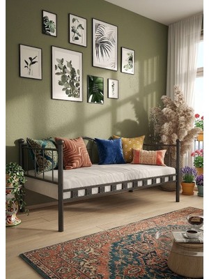 Missidea  Kamelya Sedir Metal Siyah Karyola 90X200 cm