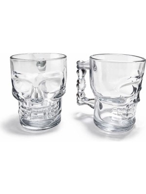 HERŞEYBURDAMODA 2'li Cam Kurukafa Kupa Bardak Seti ALK2148