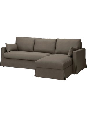 IKEA Gri Ferah Kanepe - Uzanma Koltuklu 3'lü Kanepe