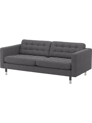 IKEA Koyu Gri Konforlu Kanepe - 3'lü Kanepe