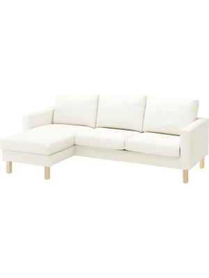 IKEA Beyaz Ferah Kanepe - Uzanma Koltuklu 3'lü Kanepe